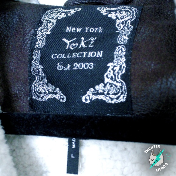 Leather winter sleeveless New York Yoki vest - Picture 3 of 4